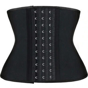 Short Torso Waist Trainers Cincher Corset Underbust Body  Latex Sport Girdle